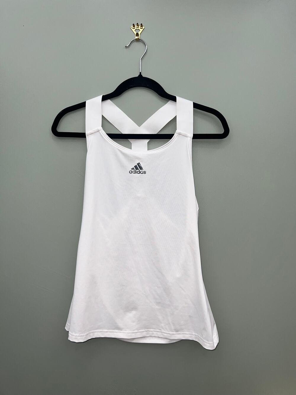 Adidas Aeroready Primegreen White Racerback Tank Top Women's M Athletic Workout